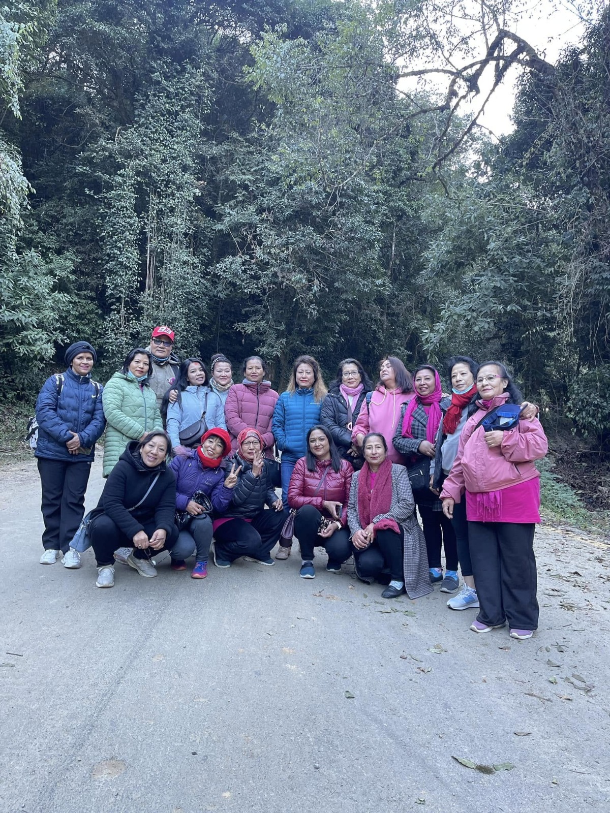 Nature walking with survivour